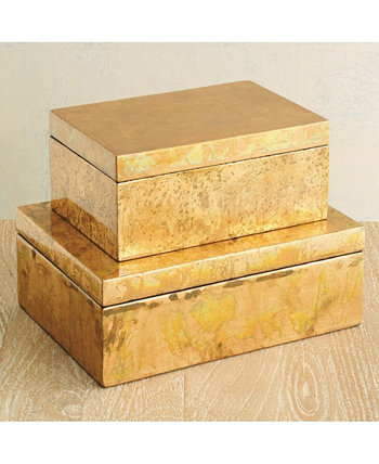 Роскошная большая коробка из сусального золота Global Views