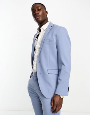 Голубой однобортный приталенный пиджак New Look - костюм 7 New Look