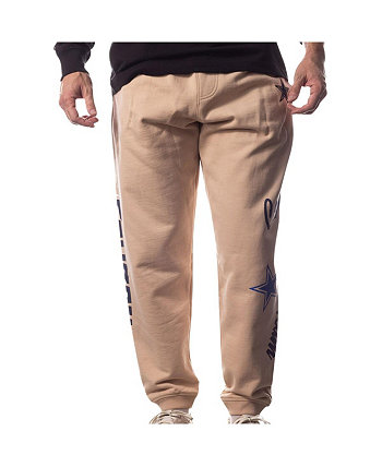Мужские и женские кремовые брюки-джоггеры Dallas Cowboys Heavy Block с графическим рисунком The Wild Collective