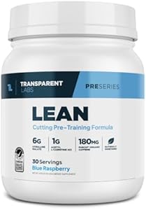 Transparent Labs Lean Pre-Workout - Body Recomposition Pre Workout for Men and Women with Acetyl L-Carnitine, Beta Alanine Powder (Порошок), & PurCaf Organic Caffeine Powder - 30 Servings (Порции), Strawberry Lemonade Transparent Labs