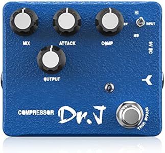 JOYO Bass Pedal of Overdrive Mic'd Tube Bass Amp Simulator Pedal Built-in DI & XLR Output for Effects Recording High-end Edition Dr.J Series (D53) JOYO