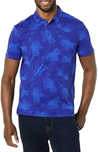 Armani Exchange Men's Printed Jersey Logo Polo Shirt A｜X Armani Exchange