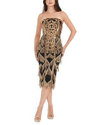 Женское платье Viviana с пайетками и бахромой Dress the Population