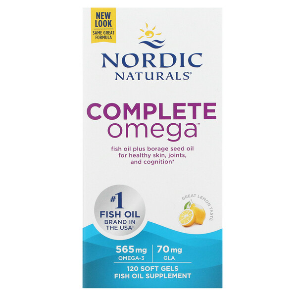 Комплекс Омега, Лимон - 120 мягких капсул - Nordic Naturals Nordic Naturals