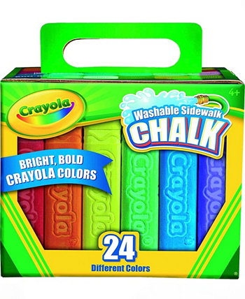 Моющийся тротуар 24 различных цветов для игры на открытом воздухе Crayola