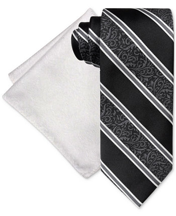 Men's Paisley Stripe Tie & Pocket Square Set Steve Harvey