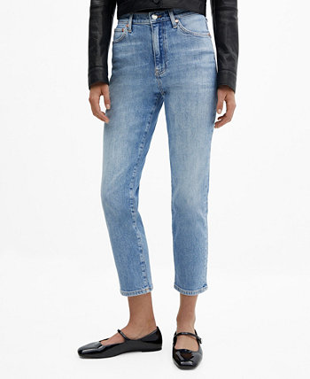 Женские узкие укороченные джинсы MANGO
