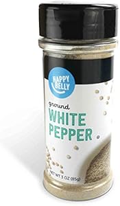 Amazon Brand - Happy Belly White Pepper Ground, 3 ounce (Pack of 1) Happy Belly