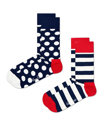 Men's Classic Big Dot Socks, Pack of 2 Happy Socks
