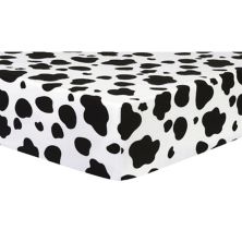 Роскошная фланелевая простыня для кроватки с принтом коровы Trend Lab Trend Lab