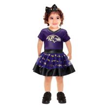 Фиолетовый костюм-пачка Baltimore Ravens для девочек на день игры с v-образным вырезом Unbranded