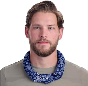 KOOLGATOR Evaporative Cooling Neck Wrap - Keep Cool in The Heat, Summer Cooling Accessories, Long Lasting, Reusable & Breathable, Available in 1, 3, or 5 Pack (Water Drops (Капли), 1 Pack) KOOLGATOR