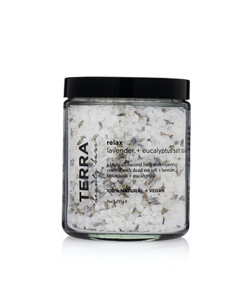 Relax Lavender Eucalyptus Mineral Bath Soak (Минеральная ванна для ванны с лавандой и эвкалиптом) Terra Beauty Bars