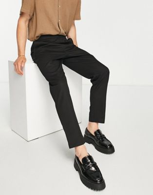 Черные укороченные брюки Bando с эластичным поясом Bando
