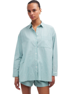 The Signature Poplin Oversized Shirt in Stripe Madewell