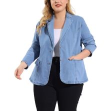Женская рабочая одежда больших размеров, модный джинсовый пиджак-бомбер Agnes Orinda