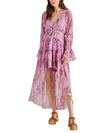 Женское платье макси с высоким и низким вырезом и цветочным принтом Sol Steve Madden