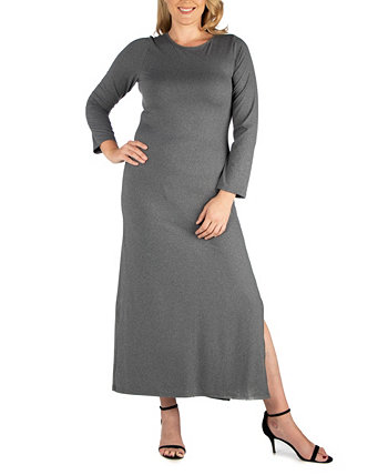 Женское макси-платье больших размеров с разрезом по бокам 24Seven Comfort