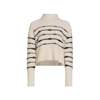 Полосатый свитер Viori из смесовой шерсти VERONICA BEARD