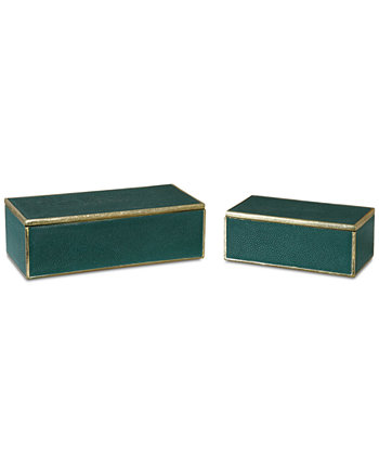 Набор из 2 изумрудно-зеленых коробок Karis Emerald Green Uttermost