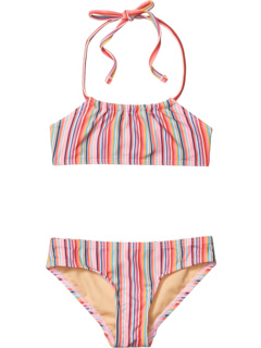 Ретро Радужные полоски Bandeau Bikini (для малышей / маленьких детей / больших детей) Toobydoo