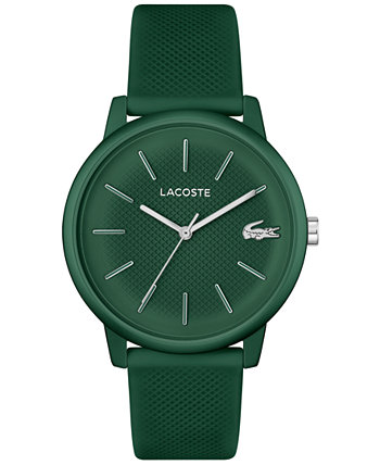 Мужские часы L 12.12 Move Green с силиконовым ремешком 42 мм Lacoste