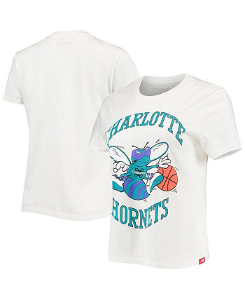 Женская белая футболка Charlotte Hornets Arcadia Sportiqe