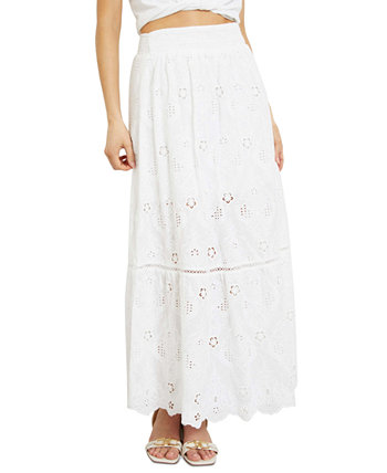 Women's Frida Pointelle Embroidered Pull-On Maxi Skirt GUESS