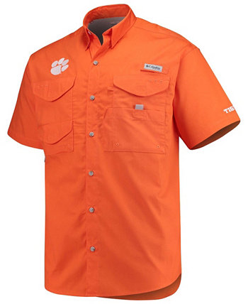 Оранжевая мужская рубашка с коротким рукавом Clemson Tigers Bonehead Columbia