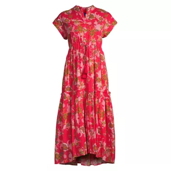 Mumi Cotton Midi-Dress Ro's Garden