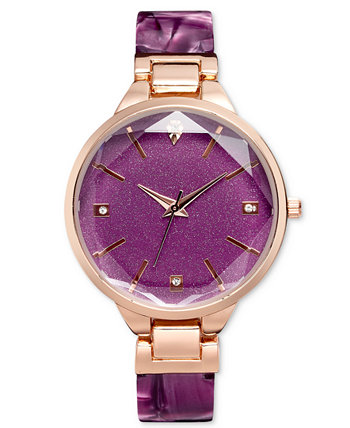 Женские фиолетовые часы-полубраслет с браслетом, 36 мм, созданные для Macy's I.N.C. International Concepts