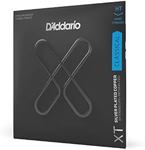 Классические гитара струны D'Addario XT с покрытием, серебряная медь, Dynacore, углеродные верхние - Фермерское натяжение D'Addario