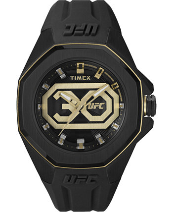 Мужские аналоговые часы UFC Pro из черной смолы, 44 мм Timex