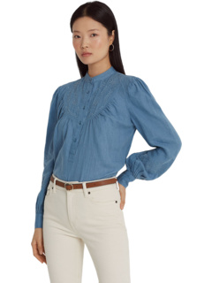 Льняная блуза с вышивкой LAUREN Ralph Lauren