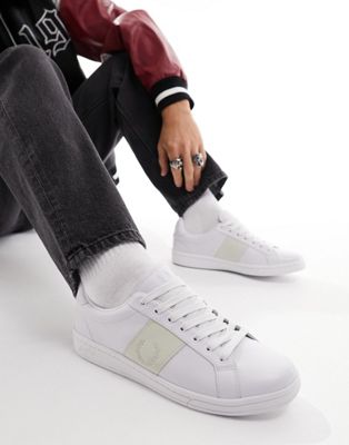 Белые кожаные кроссовки с логотипом Fred Perry Fred Perry