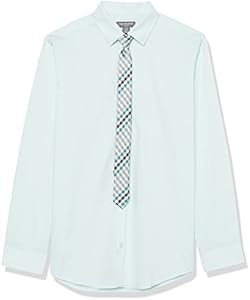 Van Heusen Boys' Long Sleeve Collared Button-Down Dress Shirt and Tie Set Van Heusen