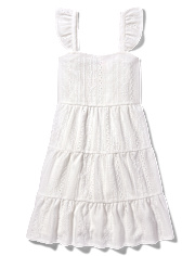 Tween Girls Eyelet Tiered Dress The Children`s Place