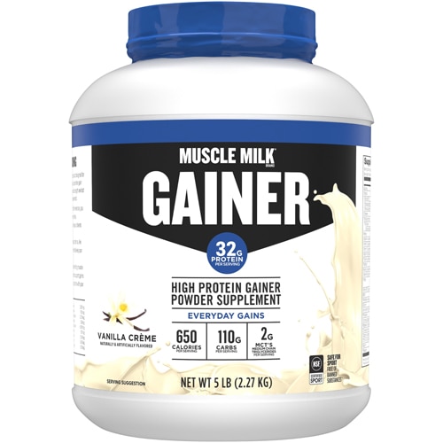 Порошок с высоким содержанием белка — сертифицирован NSF для спортивного ванильного крема — 5 фунтов Muscle Milk