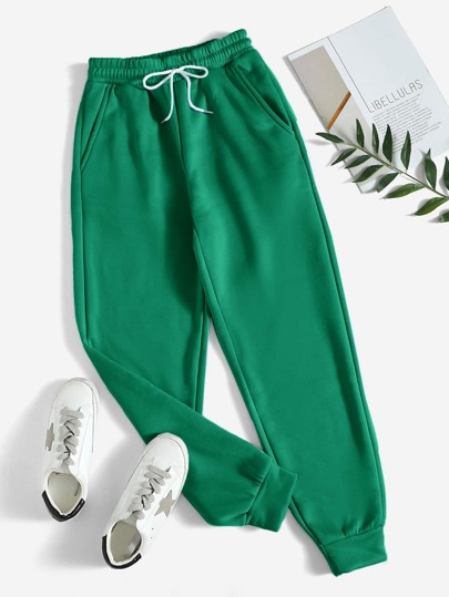 SHEIN PETITE Спортивные брюки с карманом на кулиске SHEIN