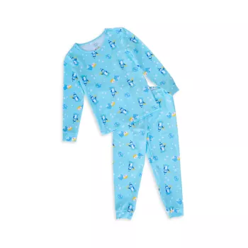 Детские, маленькие детские и amp; Детский пижамный комплект с изображением пингвинов Ханука Lovey&Grink