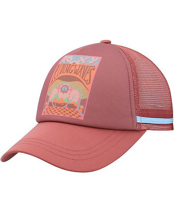 Женская розовая регулируемая шляпа Dig This Trucker Roxy