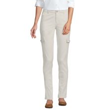 Women's Lands' End Mid Rise Slim Cargo Chino Pants Lands' End