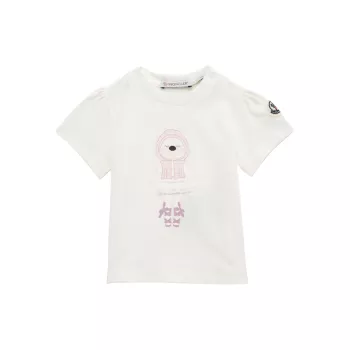 Baby Girl's &amp; Little Girl's Ballerina Bear Graphic Puff-Sleeve T-Shirt Moncler