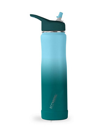 Изолированная бутылка Summit Trimax из нержавеющей стали с откидной соломенной крышкой и силиконовым бампером, 24 унции EcoVessel