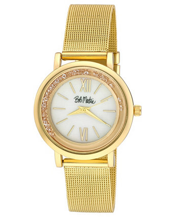 Часы Rolling Stone унисекс с сетчатым браслетом золотистого цвета из сплава 34 мм Bob Mackie