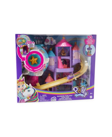 Kid's Rainbow Funland Theme Park Playset Polly Pocket