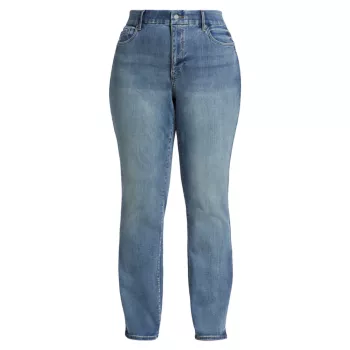 Эластичные прямые джинсы Marilyn с высокой посадкой NYDJ