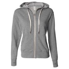 Heathered French Terry Full-Zip Hooded Sweatshirt Independent Trading Co.