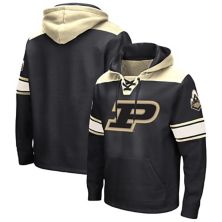 Men's Colosseum Black Purdue Boilermakers Big & Tall Hockey Lace-Up Pullover Hoodie Colosseum