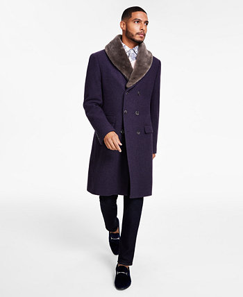 Мужские двубортные пальто классического кроя из смесовой шерсти Tayion Collection